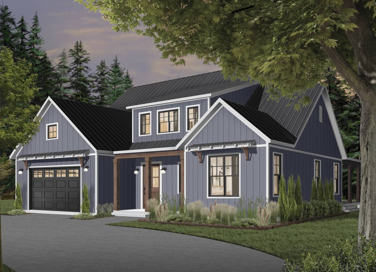Front View of this 4-Bedroom, 3354 Sq Ft Plan - 126-1976