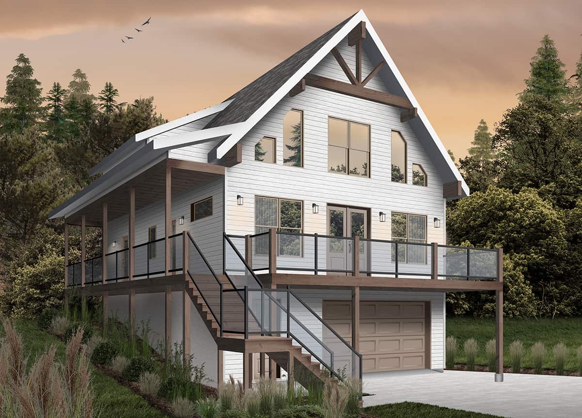 Front View of this 4-Bedroom, 2055 Sq Ft Plan - 126-1977