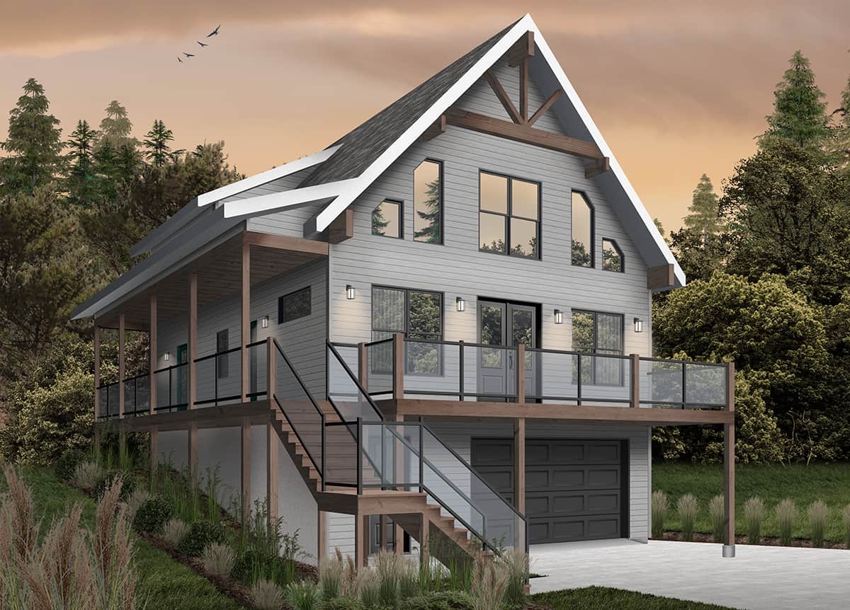 Front View of this 4-Bedroom, 2055 Sq Ft Plan - 126-1977