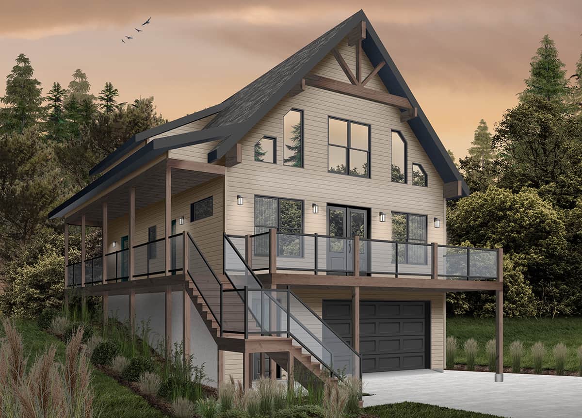 Front View of this 4-Bedroom, 2055 Sq Ft Plan - 126-1977