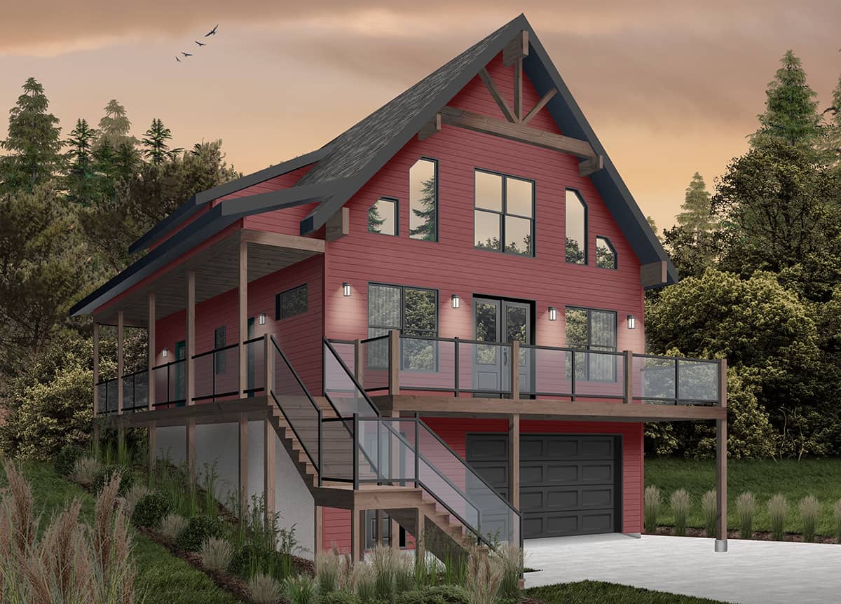 Front View of this 4-Bedroom, 2055 Sq Ft Plan - 126-1977