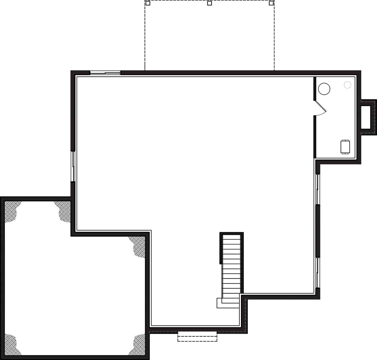 Floor Plan Basement of Contemporary Plan #126-1981