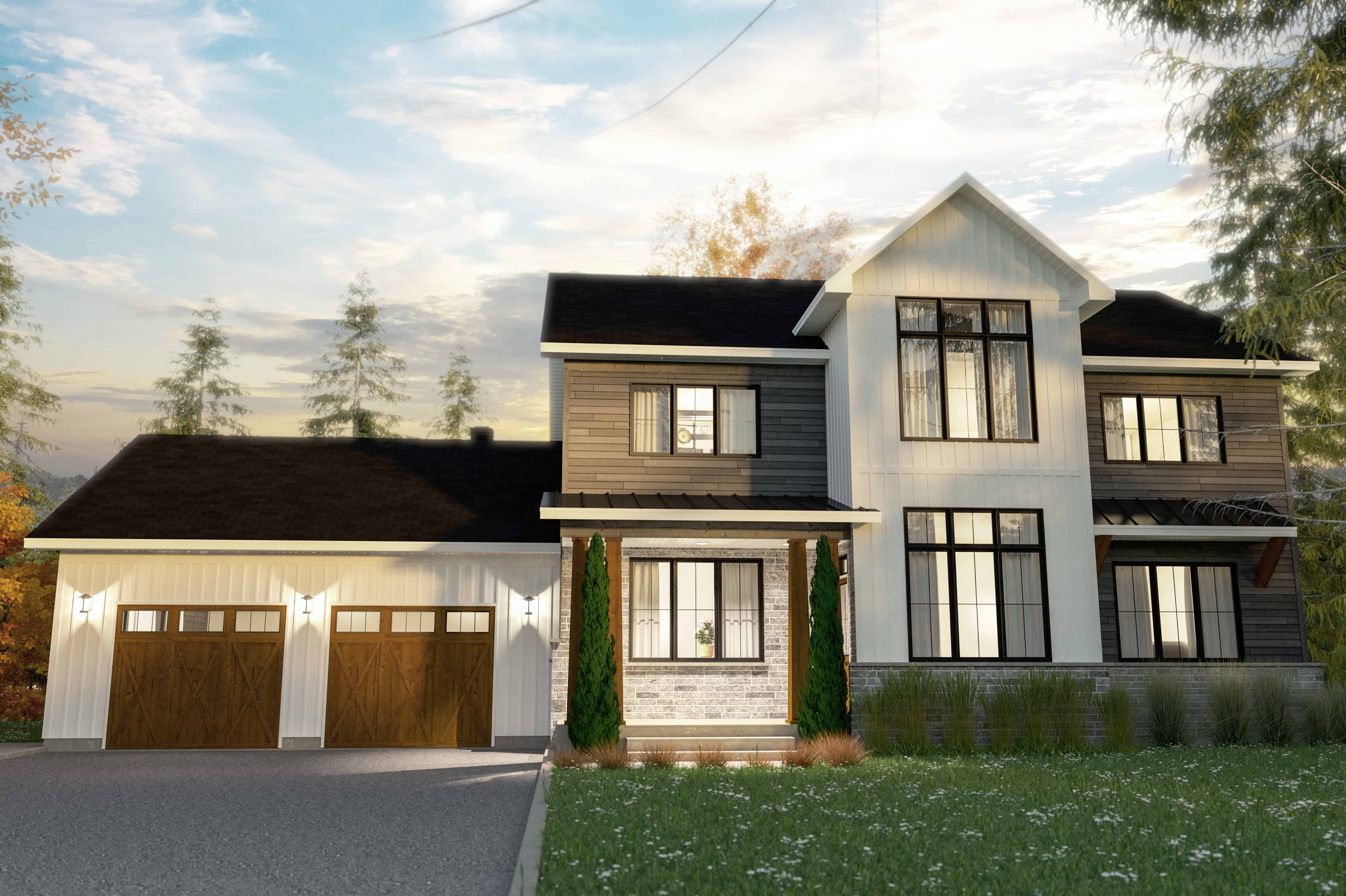 Front View of this 4-Bedroom, 2320 Sq Ft Plan - 126-1983