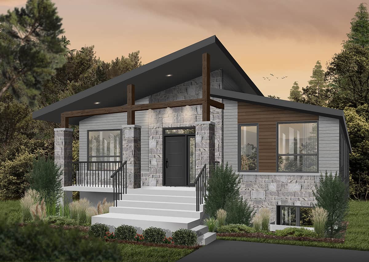 Contemporary home (ThePlanCollection: Plan #126-1984)