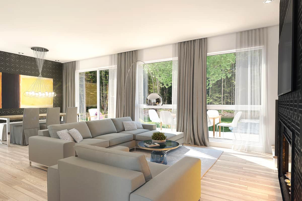 Living Room of this 4-Bedroom, 1587 Sq Ft Plan - 126-1987