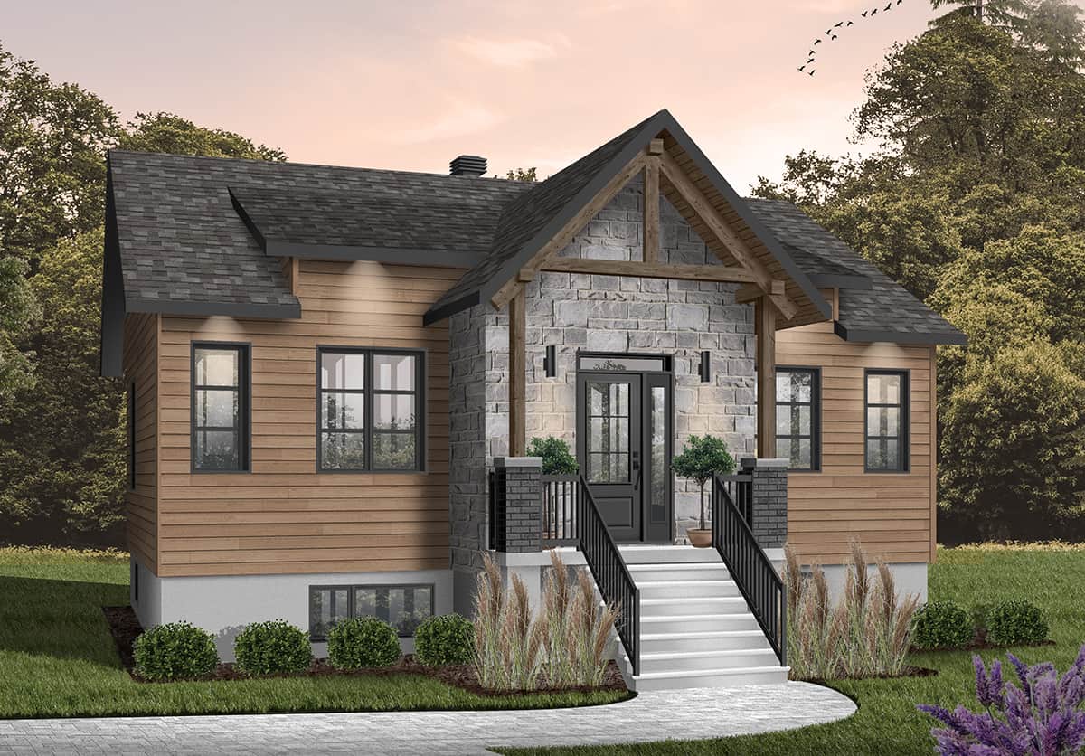 Front View of this 2-Bedroom, 1229 Sq Ft Plan - 126-1988