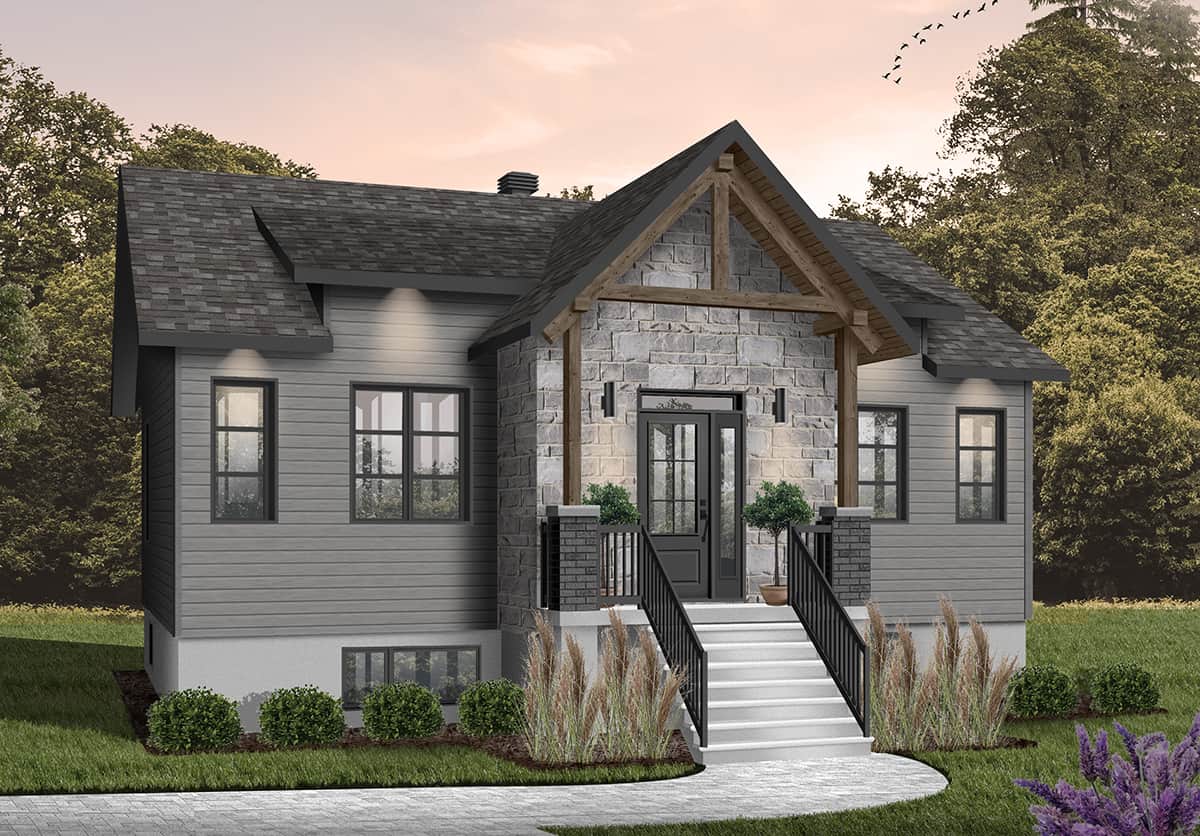 Front View of this 2-Bedroom, 1229 Sq Ft Plan - 126-1988