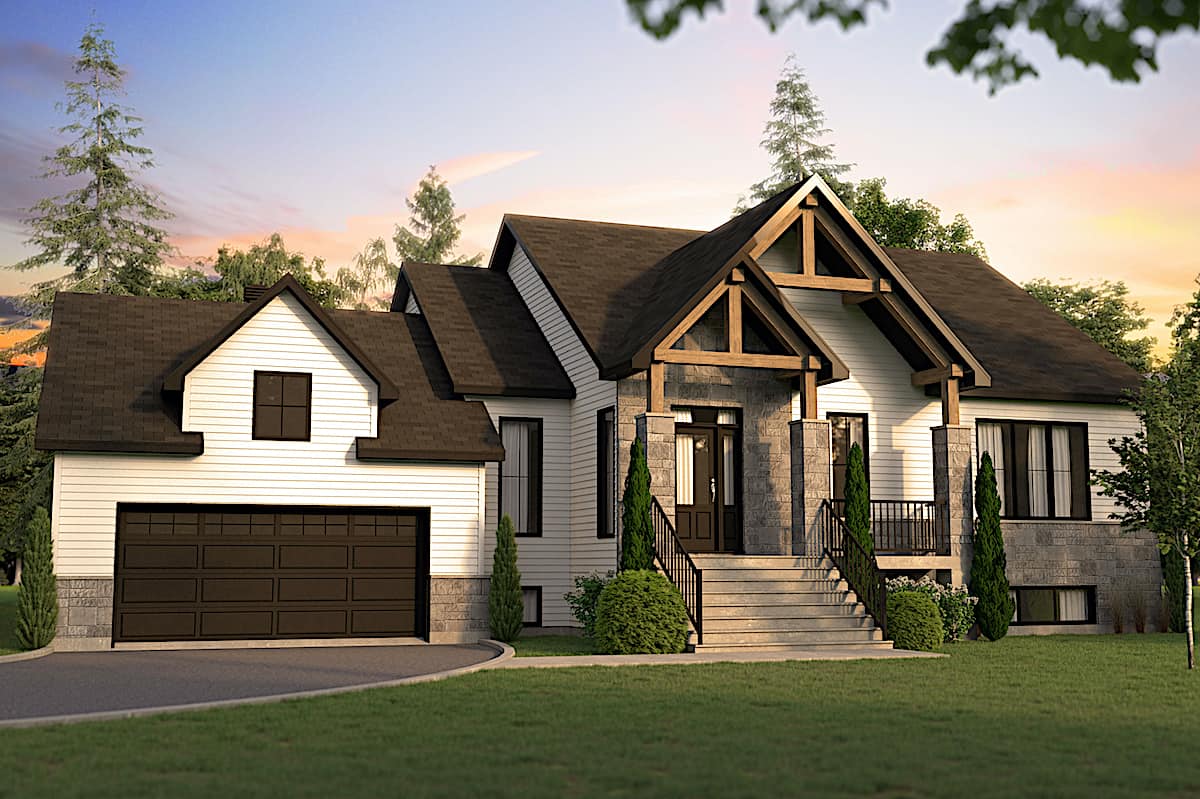 Front View of this 3-Bedroom, 1583 Sq Ft Plan - 126-1991