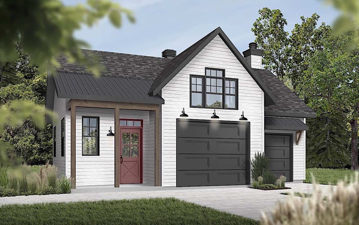 Front View of this 0-Bedroom, 804 Sq Ft Plan - 126-1992