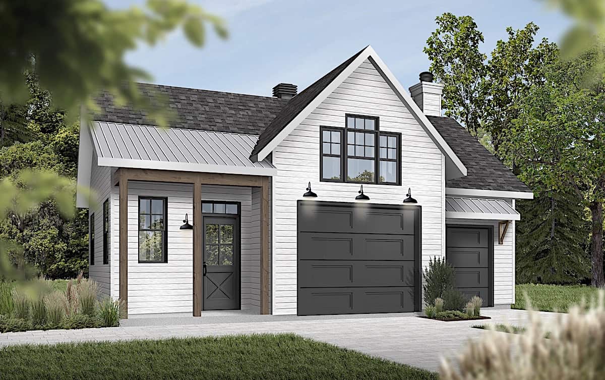 Front View of this 0-Bedroom, 804 Sq Ft Plan - 126-1992