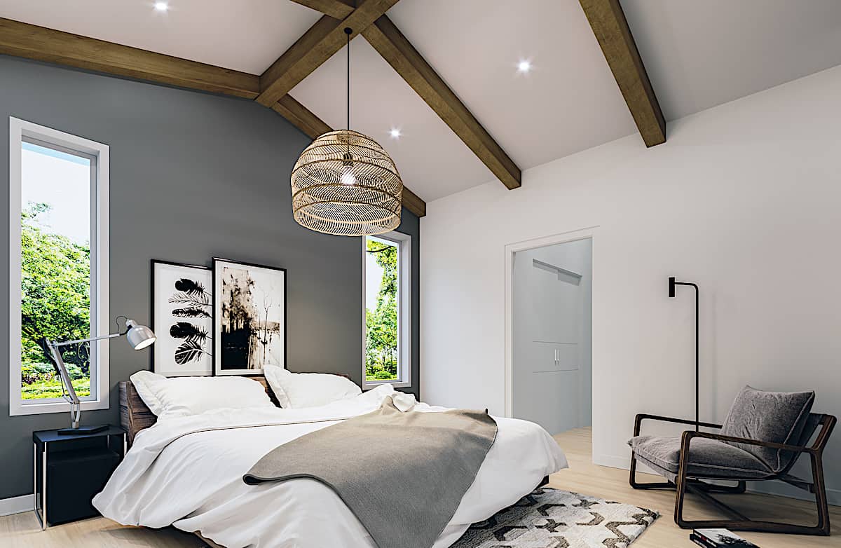 Master Bedroom of this 2-Bedroom, 1323 Sq Ft Plan - 126-1995
