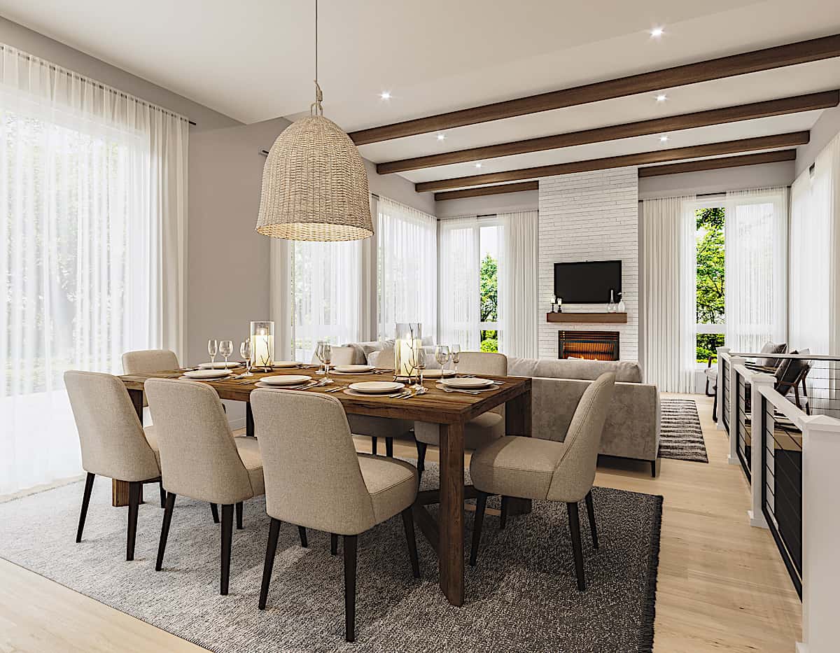 Dining Room of this 2-Bedroom, 1323 Sq Ft Plan - 126-1995