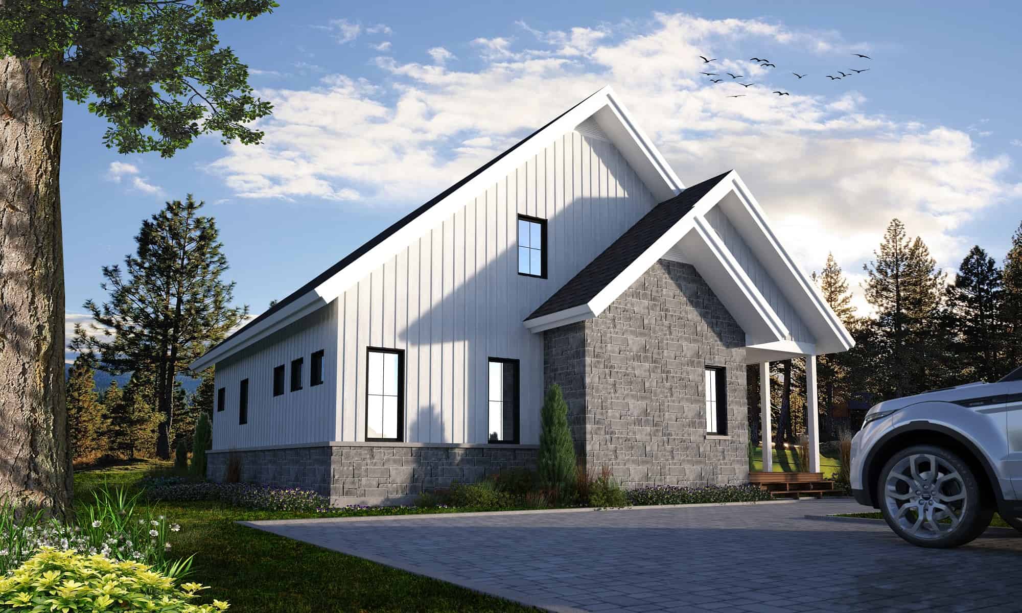 Front View of this 3-Bedroom, 1876 Sq Ft Plan - 126-1998