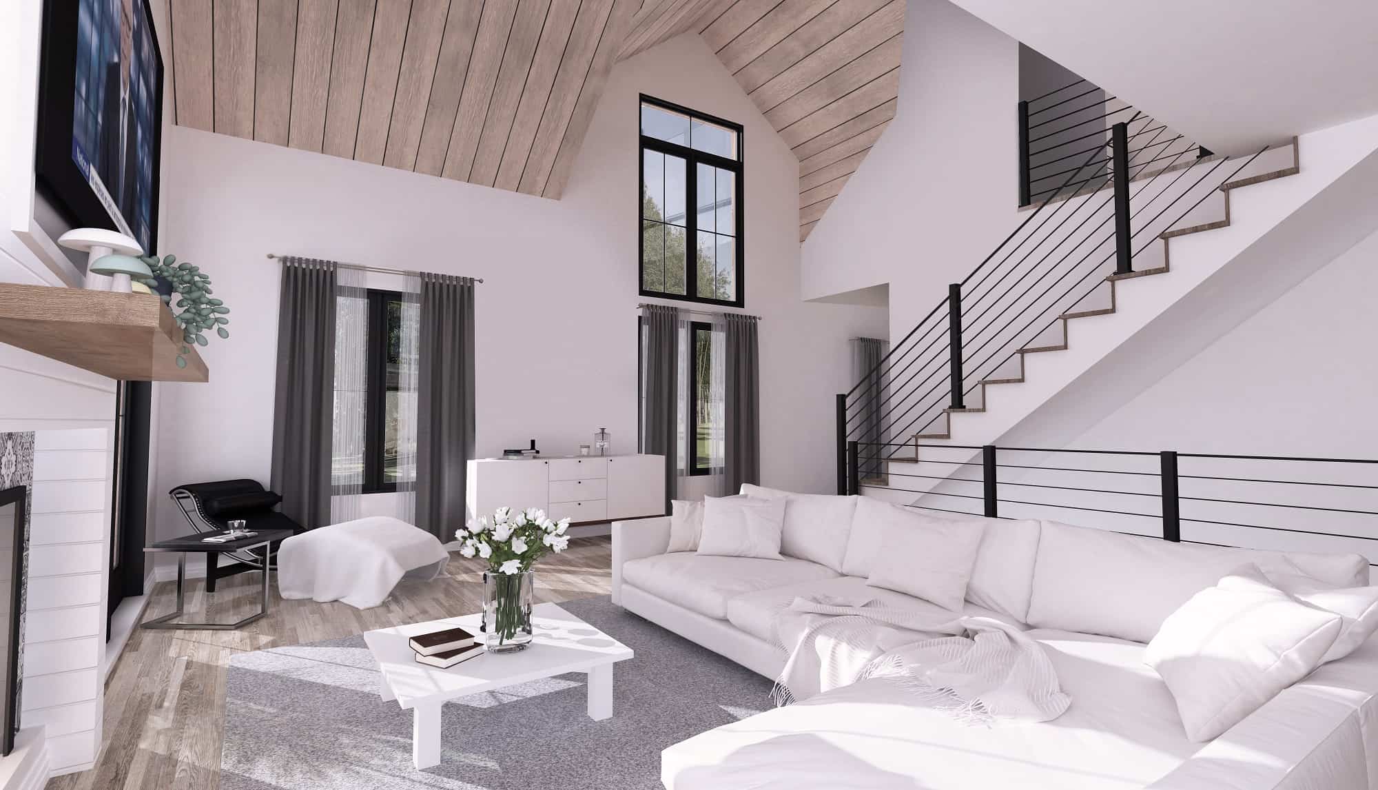 Living Room of this 3-Bedroom, 1876 Sq Ft Plan - 126-1998