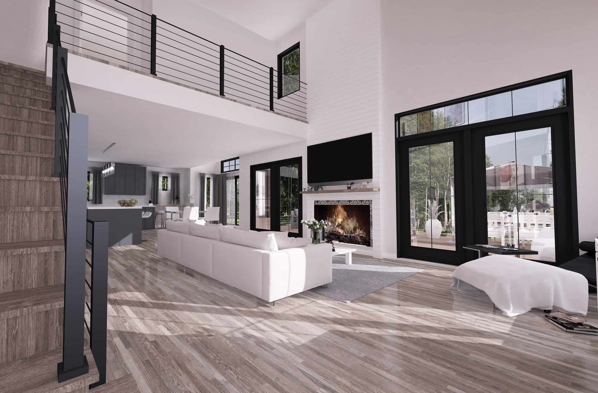 Living Room of this 3-Bedroom, 1876 Sq Ft Plan - 126-1998