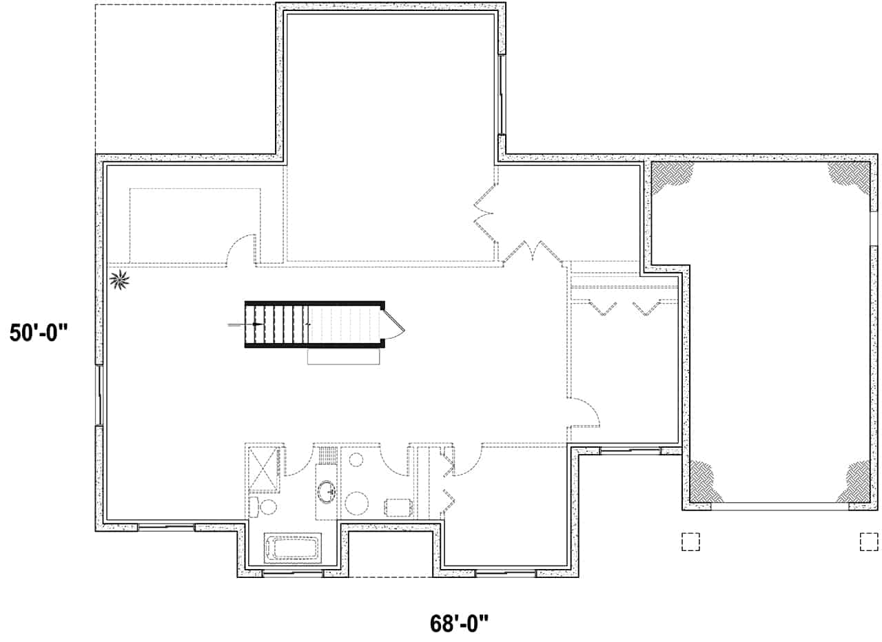 Basement of Contemporary Plan #126-1999