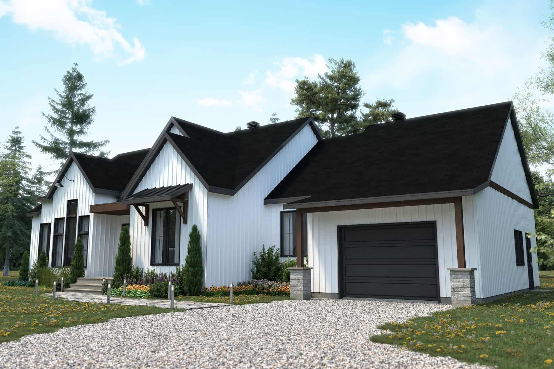 Right Side View of this 3-Bedroom, 1953 Sq Ft Plan - 126-1999