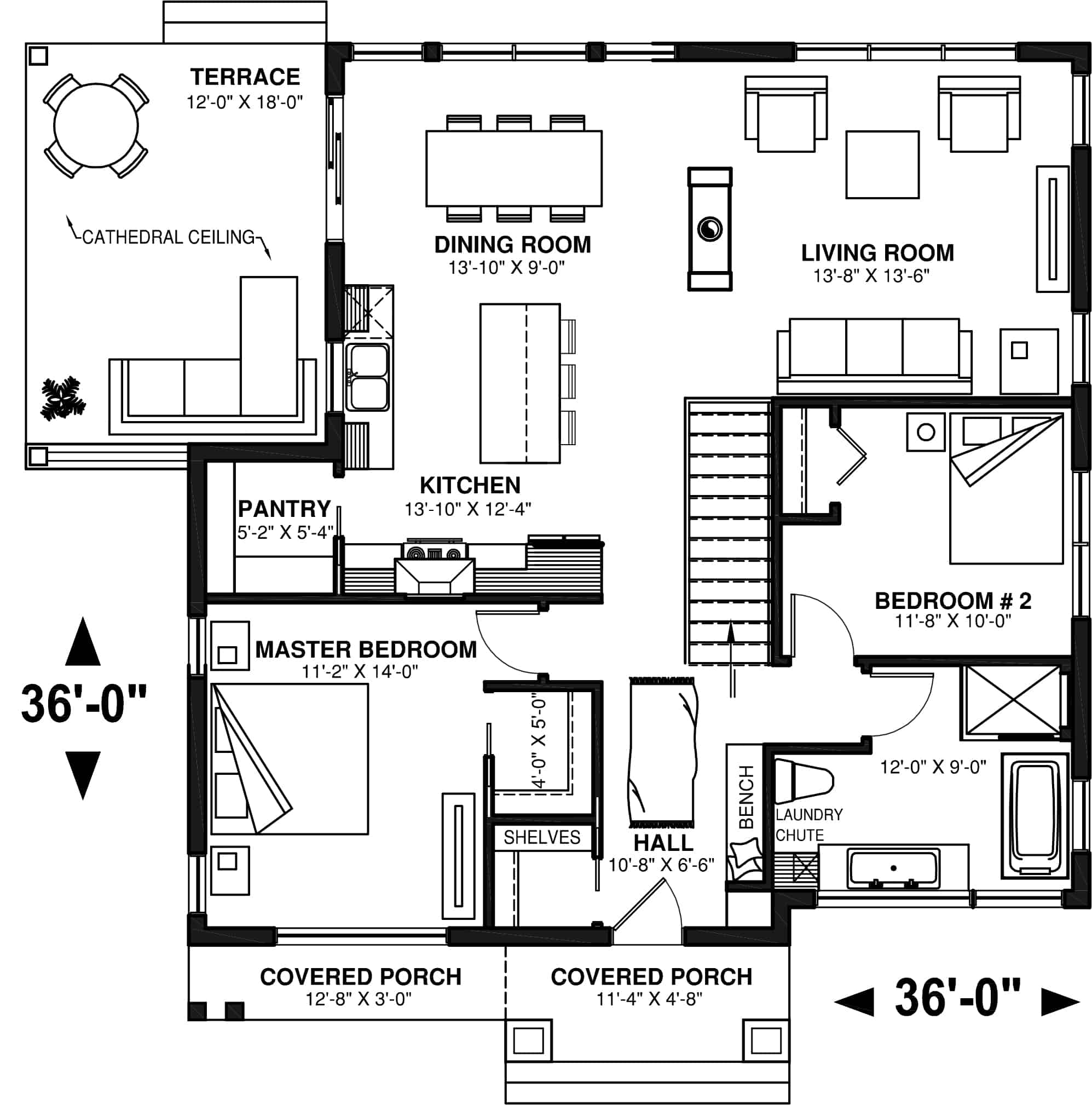 Main Level of Ranch Plan #126-2003