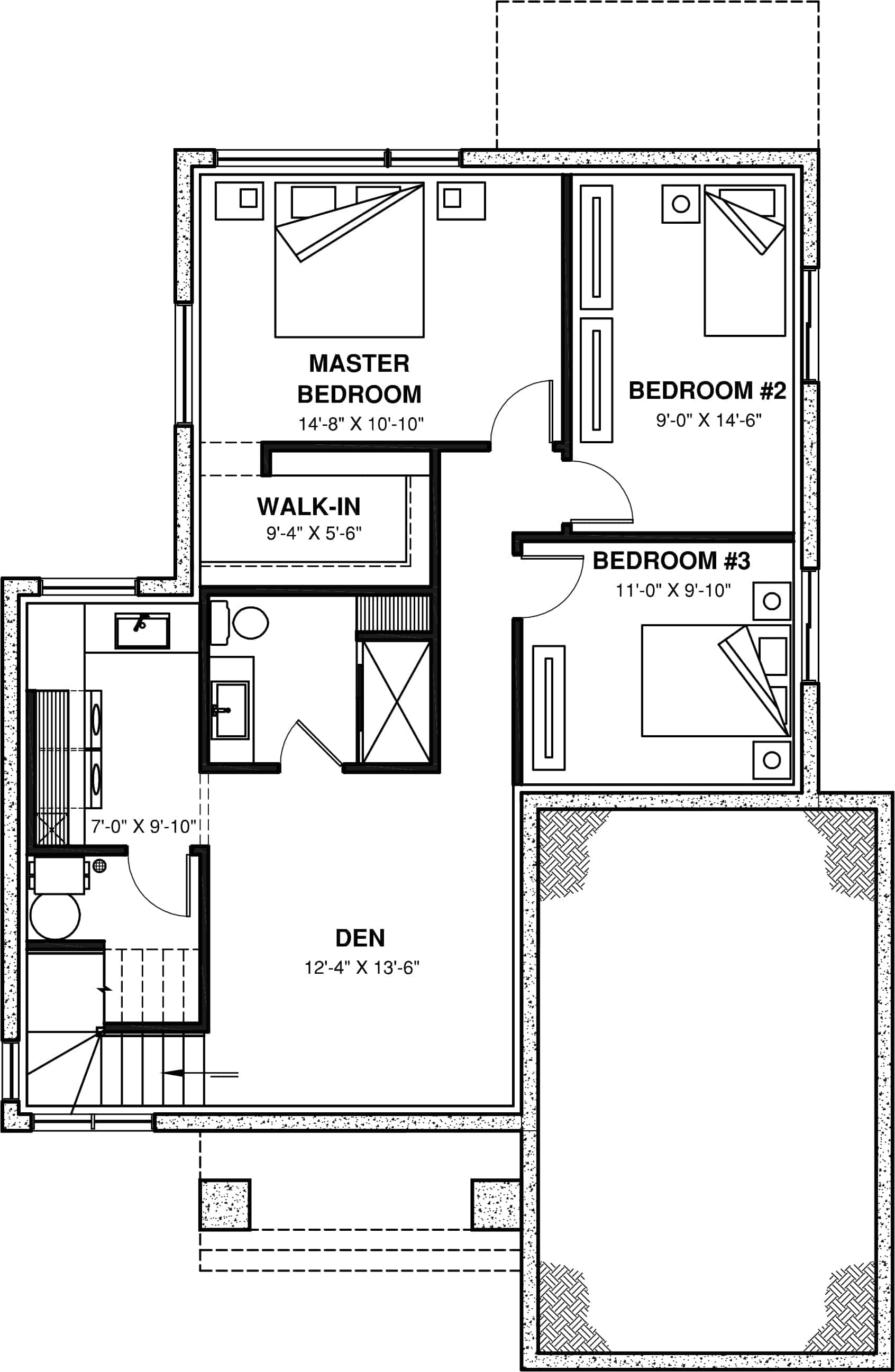 Basement of Cottage Plan #126-2005