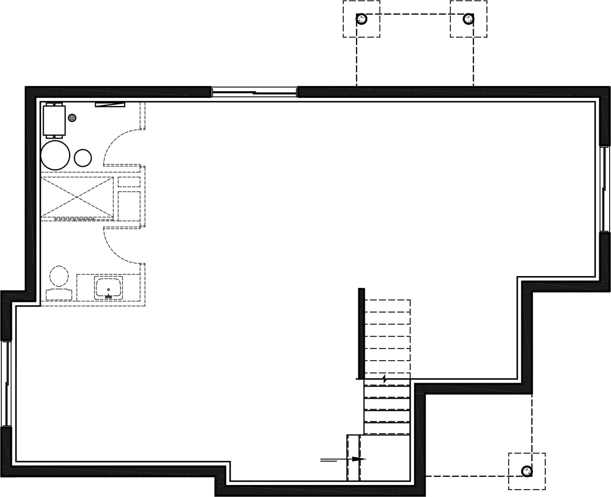 Basement of Contemporary Plan #126-2007