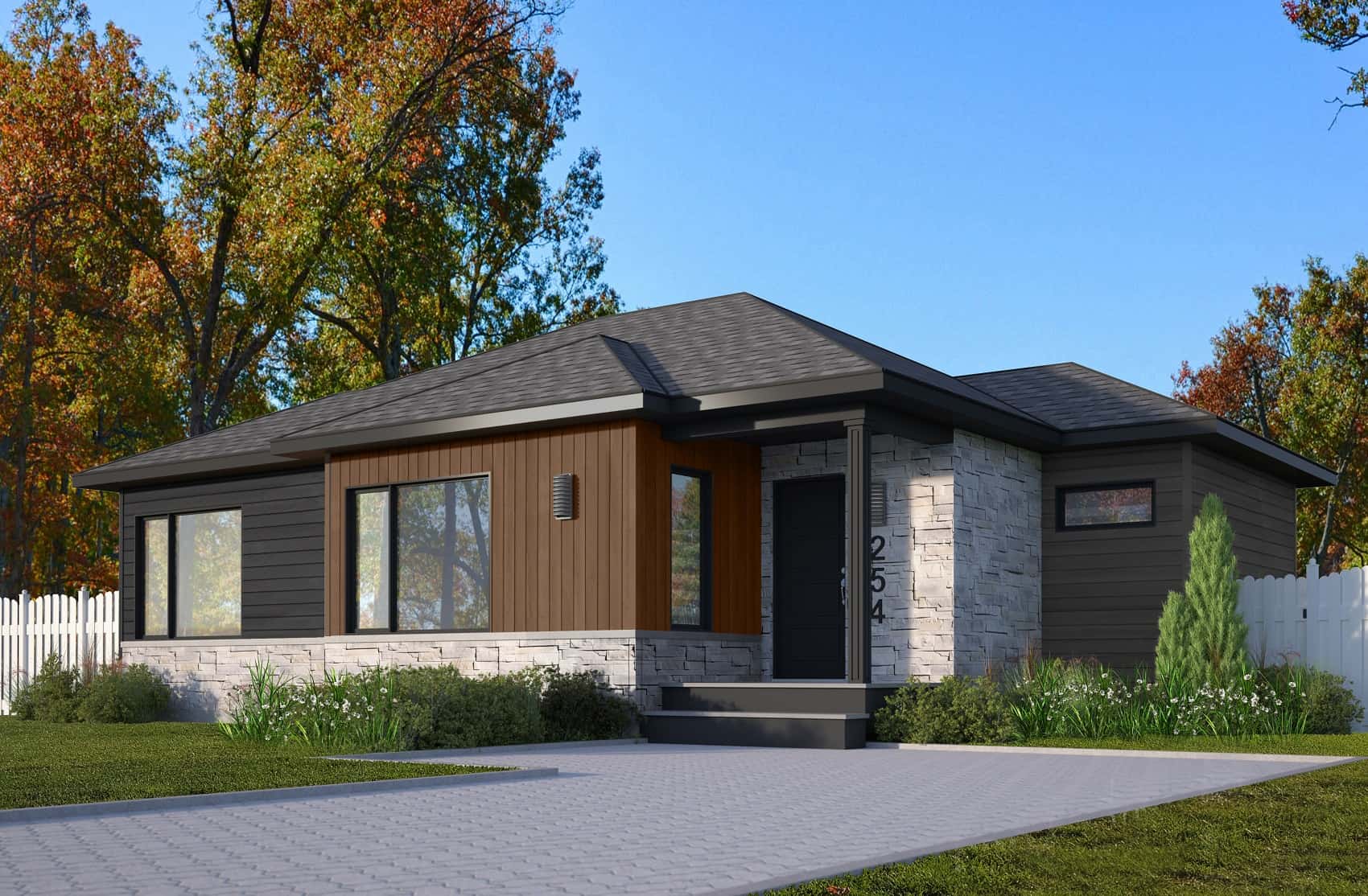 Front View of this 2-Bedroom, 998 Sq Ft Plan - 126-2007