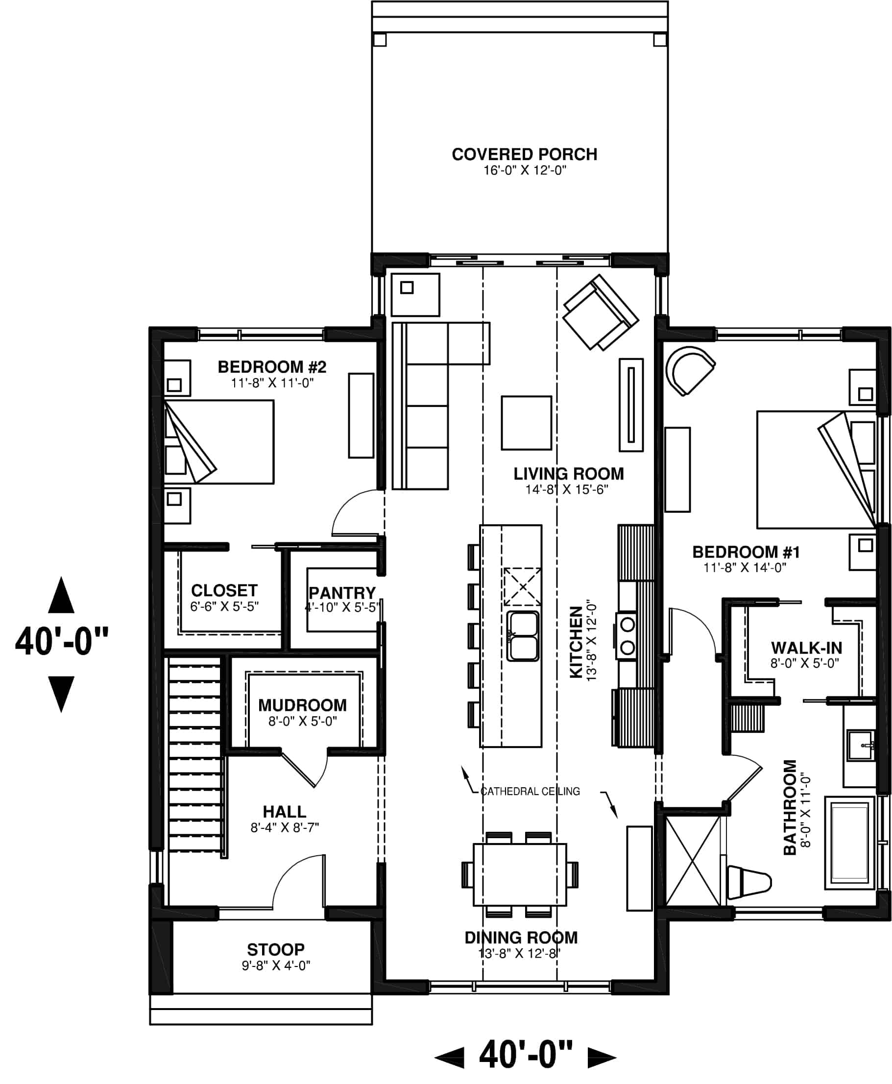 Main Level of Country Plan #126-2008