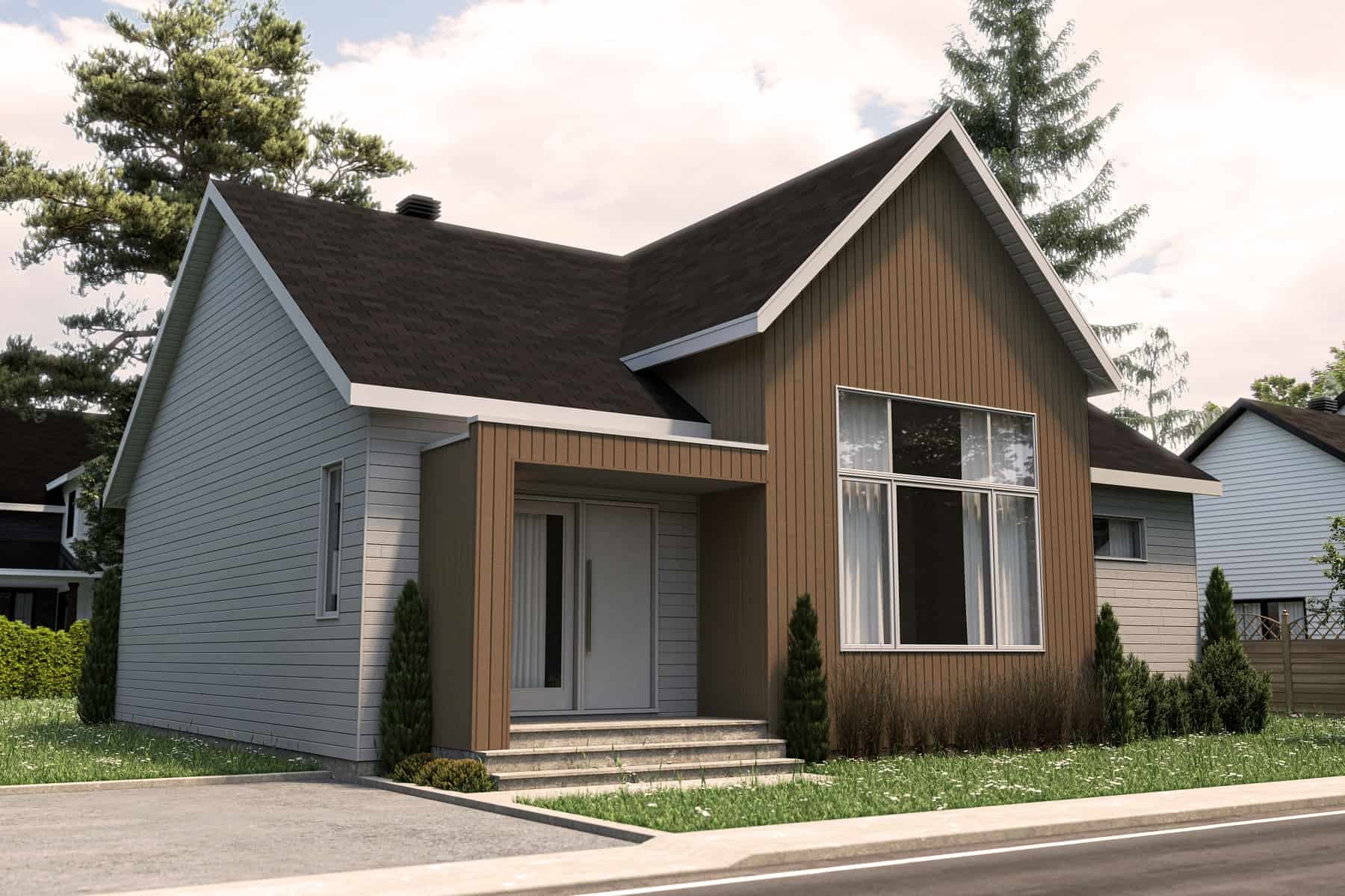 Left Side View of this 2-Bedroom,1408 Sq Ft Plan -126-2008
