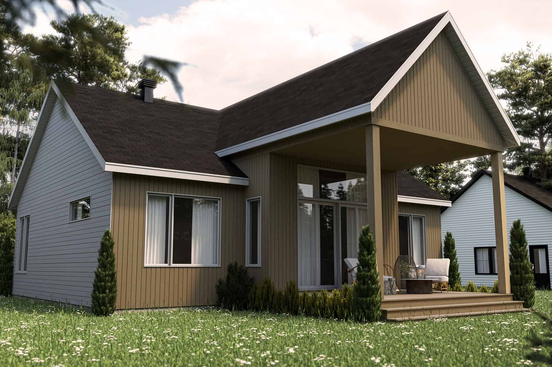 Rear View of this 2-Bedroom,1408 Sq Ft Plan -126-2008