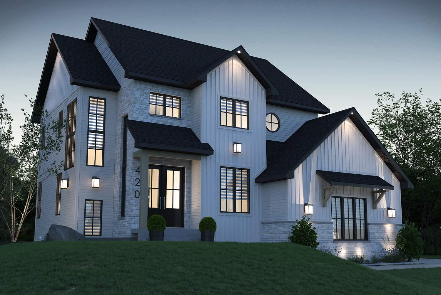Left Side View of this 3-Bedroom, 2113 Sq Ft Plan - 126-2009