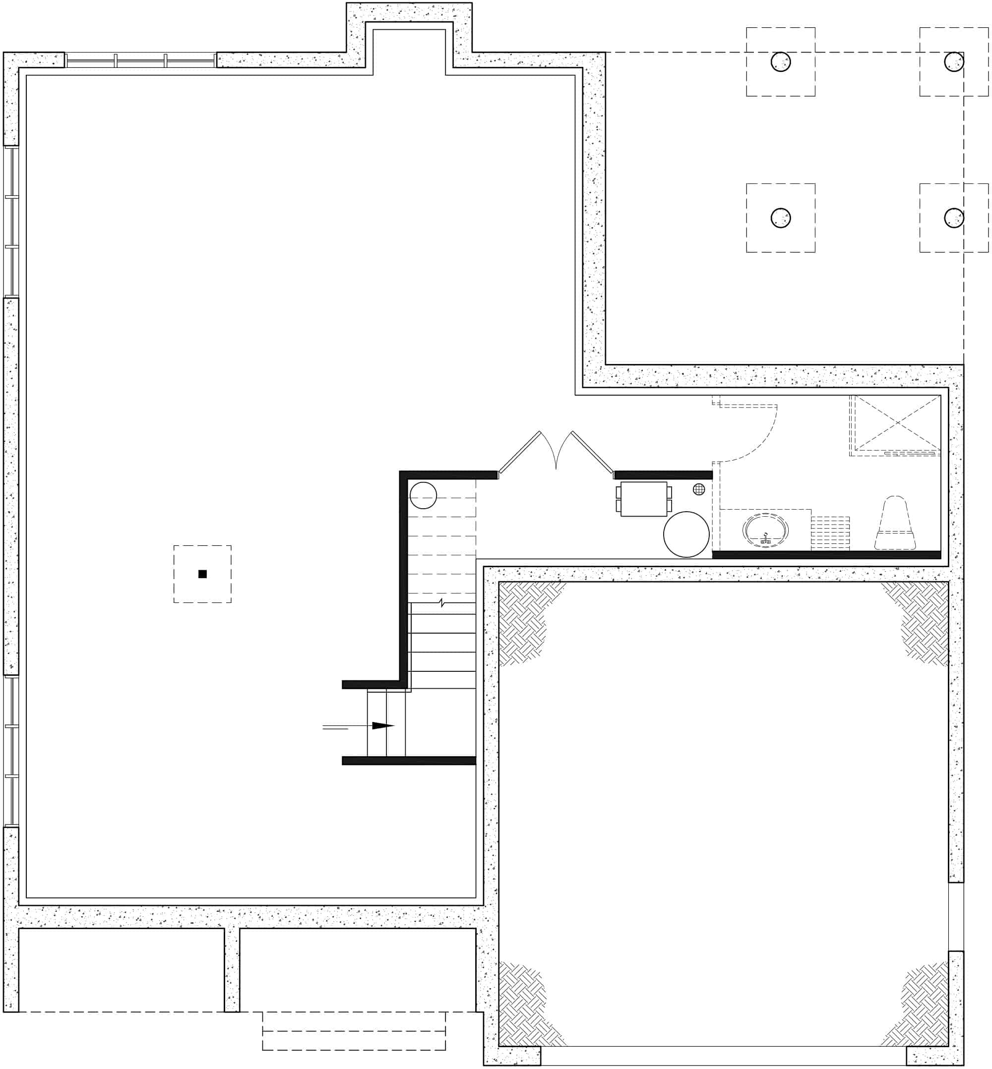 Basement of Farmhouse Plan #126-2011