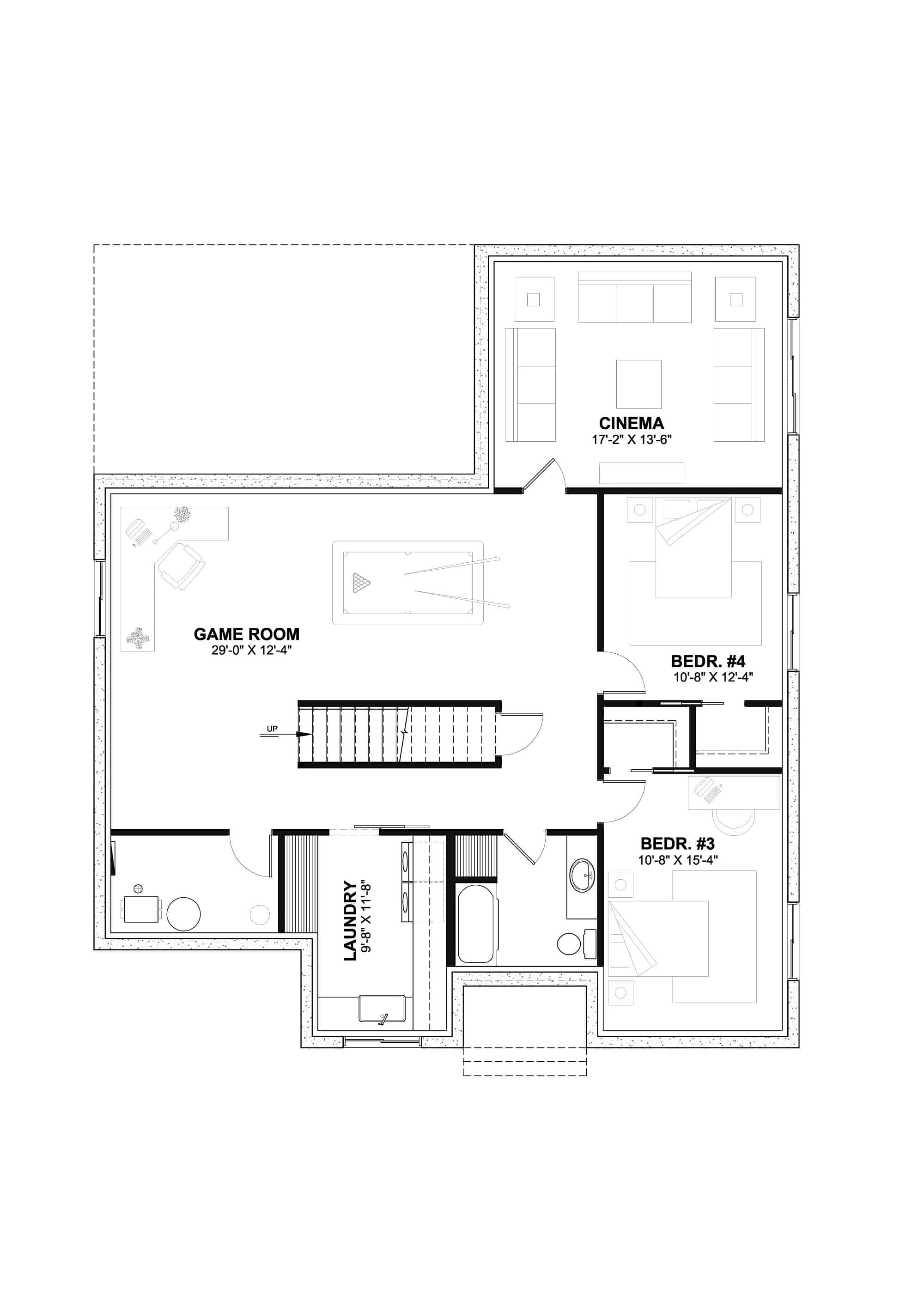 Basement of Ranch Plan #126-2012