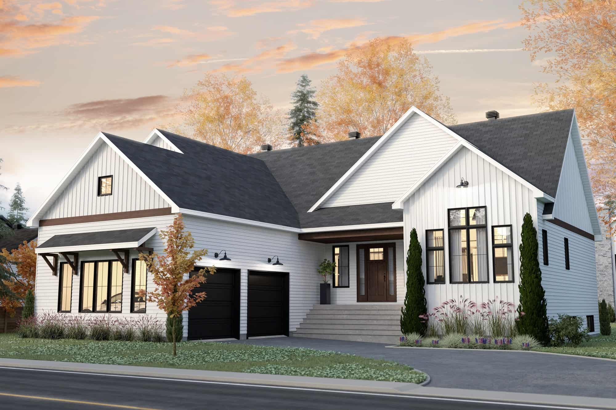 Right Side View of this 3-Bedroom, 2324 Sq Ft Plan - 126-2013