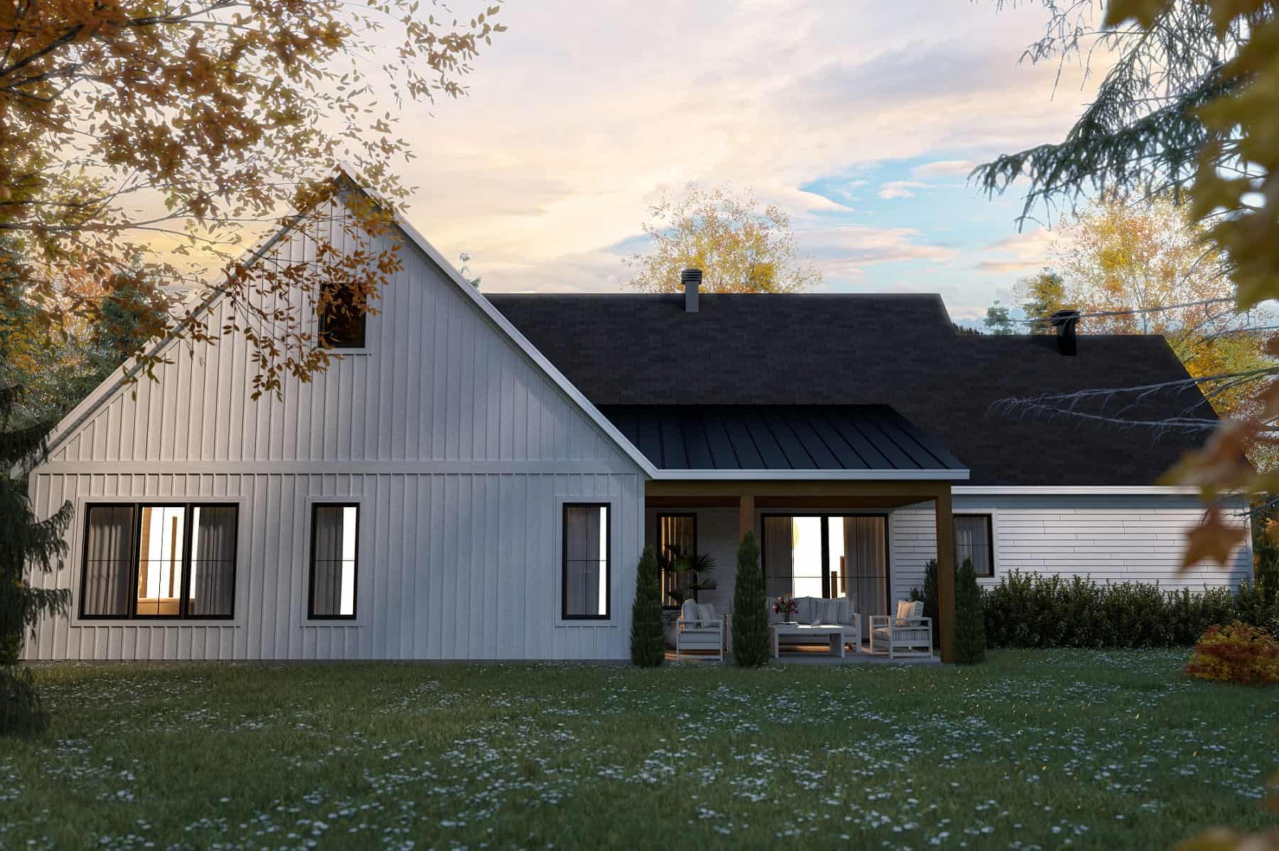 Rear View of this 4-Bedroom, 2440 Sq Ft Plan - 126-2014