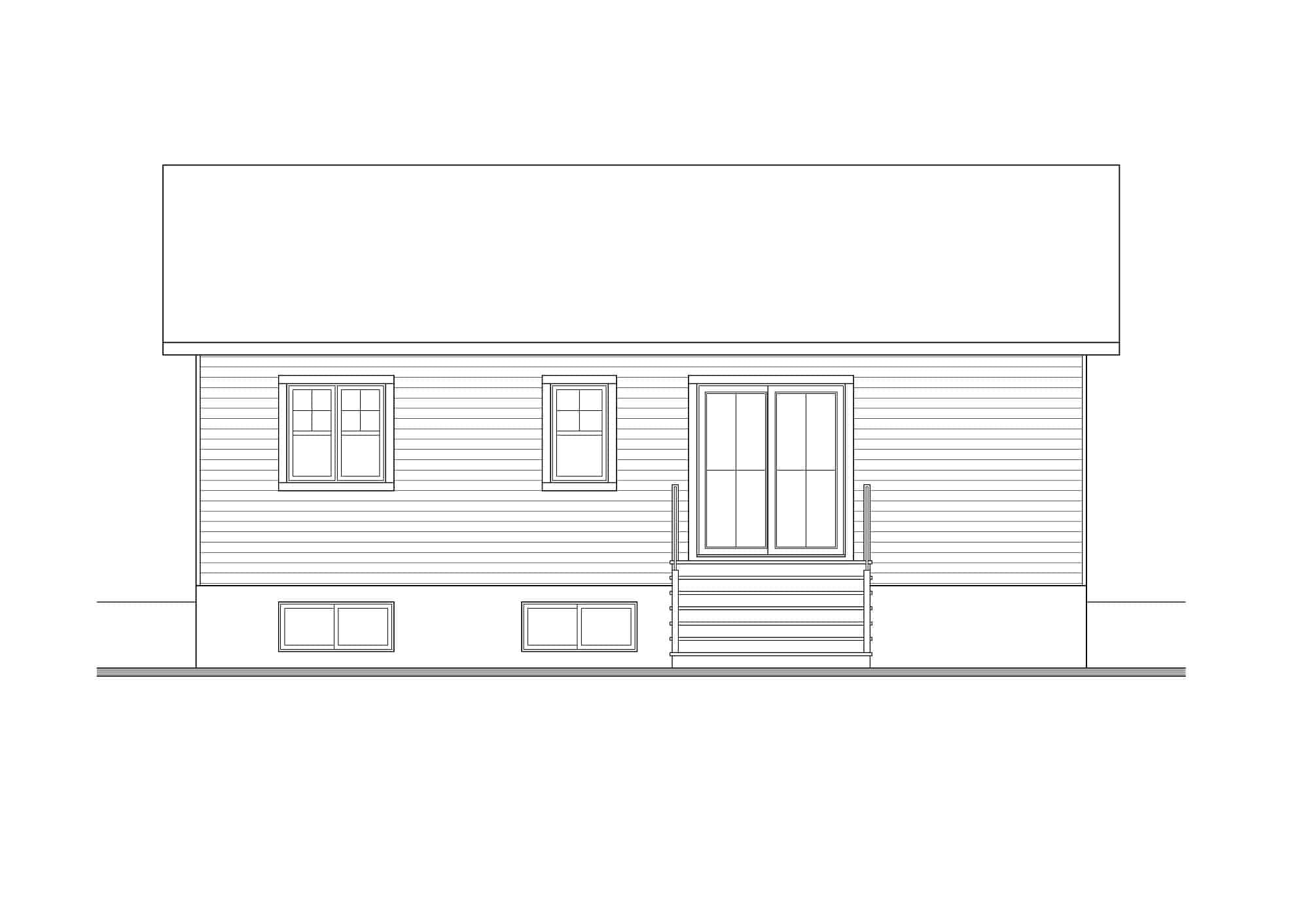Home Plan Rear Elevation of this 4-Bedroom,1872 Sq Ft Plan -126-2015