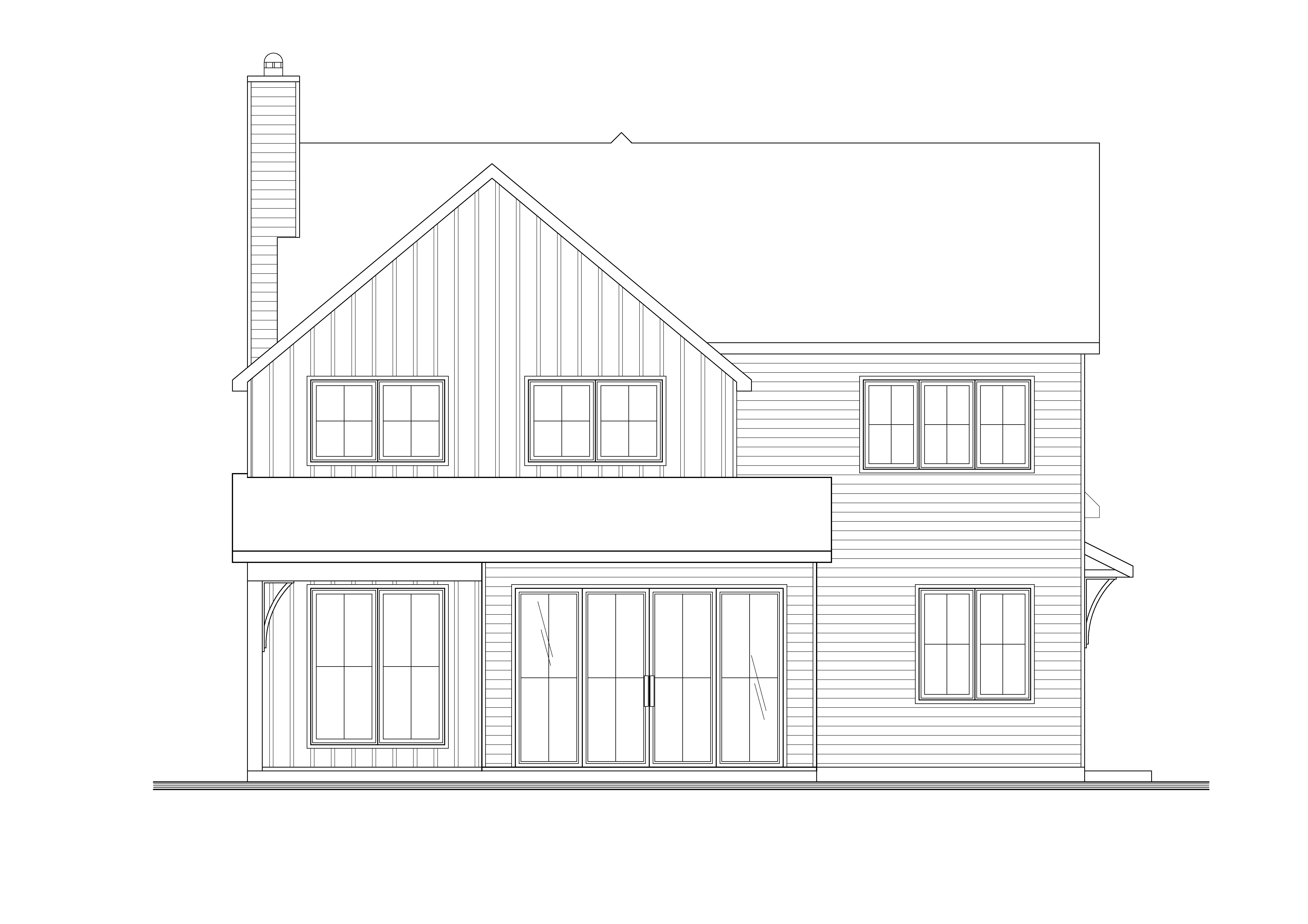 Home Plan Rear Elevation of this 3-Bedroom,2150 Sq Ft Plan -126-2016