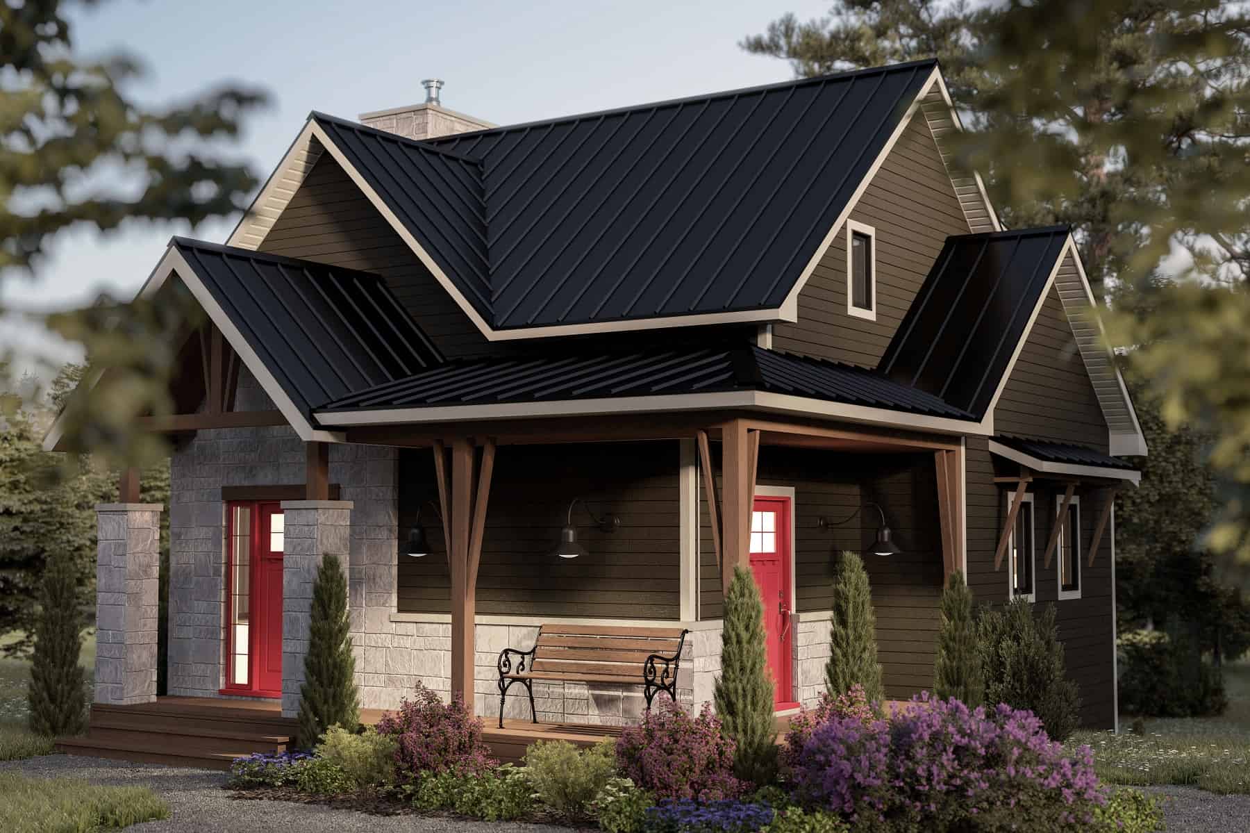 Right Side View of this 3-Bedroom, 2122 Sq Ft Plan - 126-2017