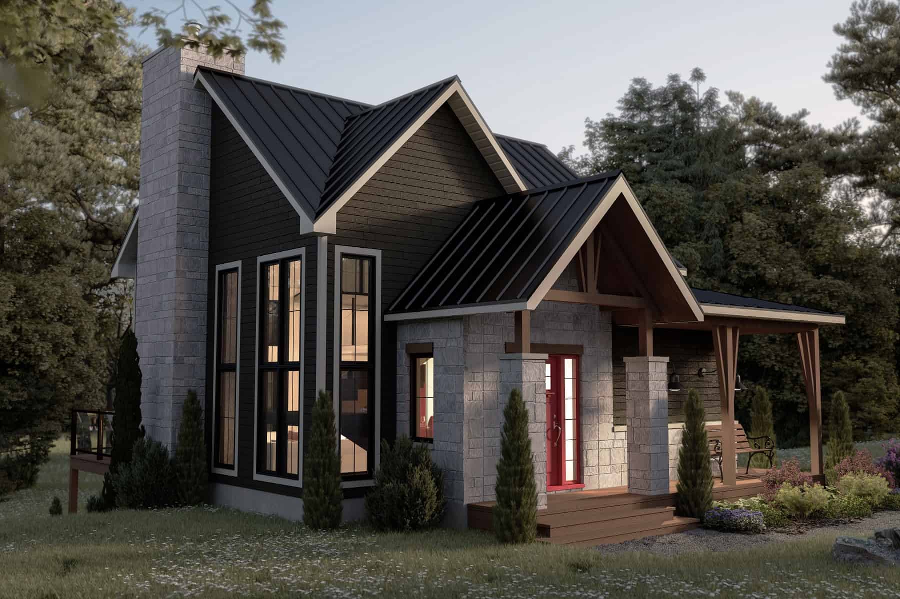 Left Side View of this 3-Bedroom, 2122 Sq Ft Plan - 126-2017