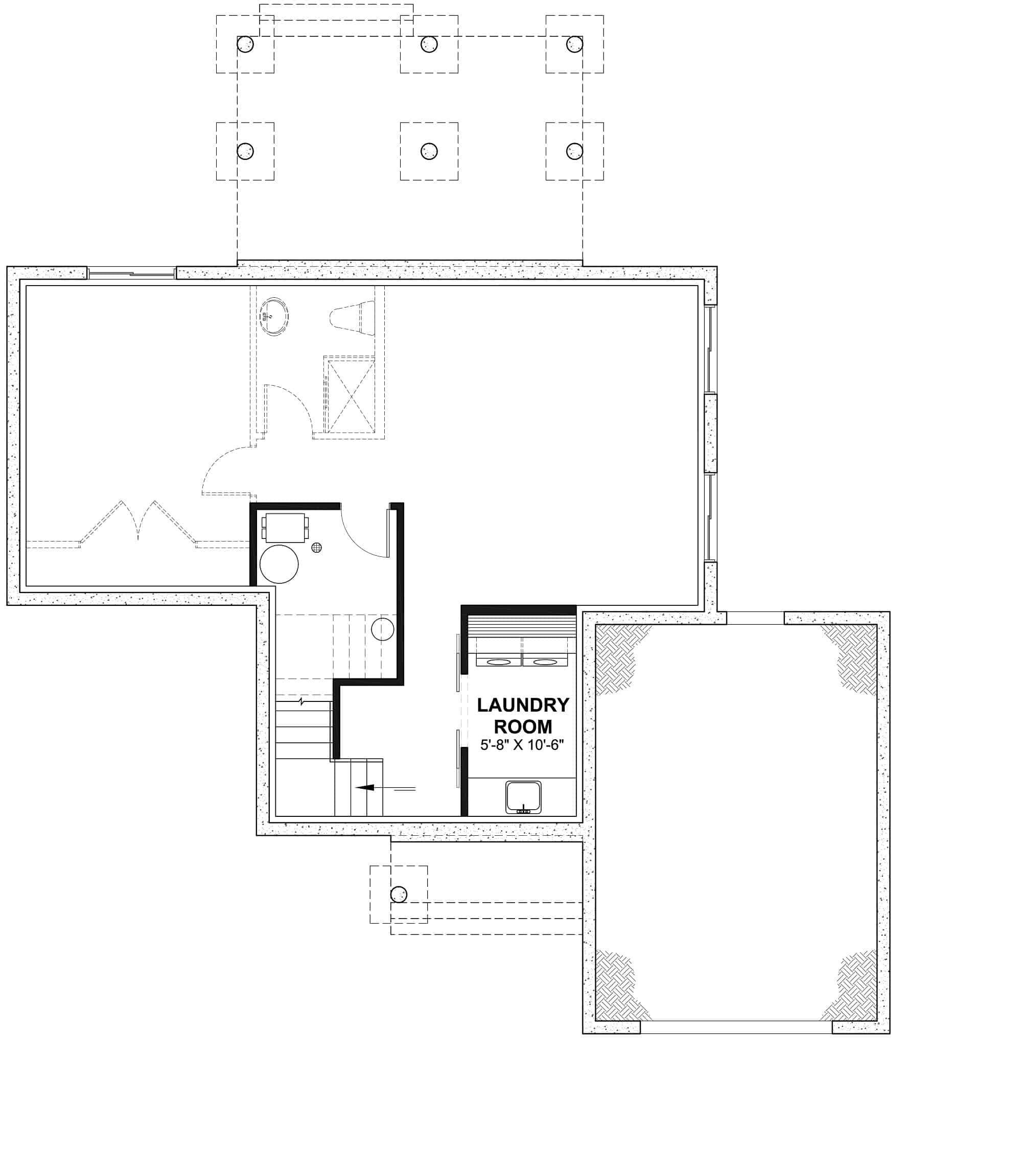 Basement of Contemporary Plan #126-2019