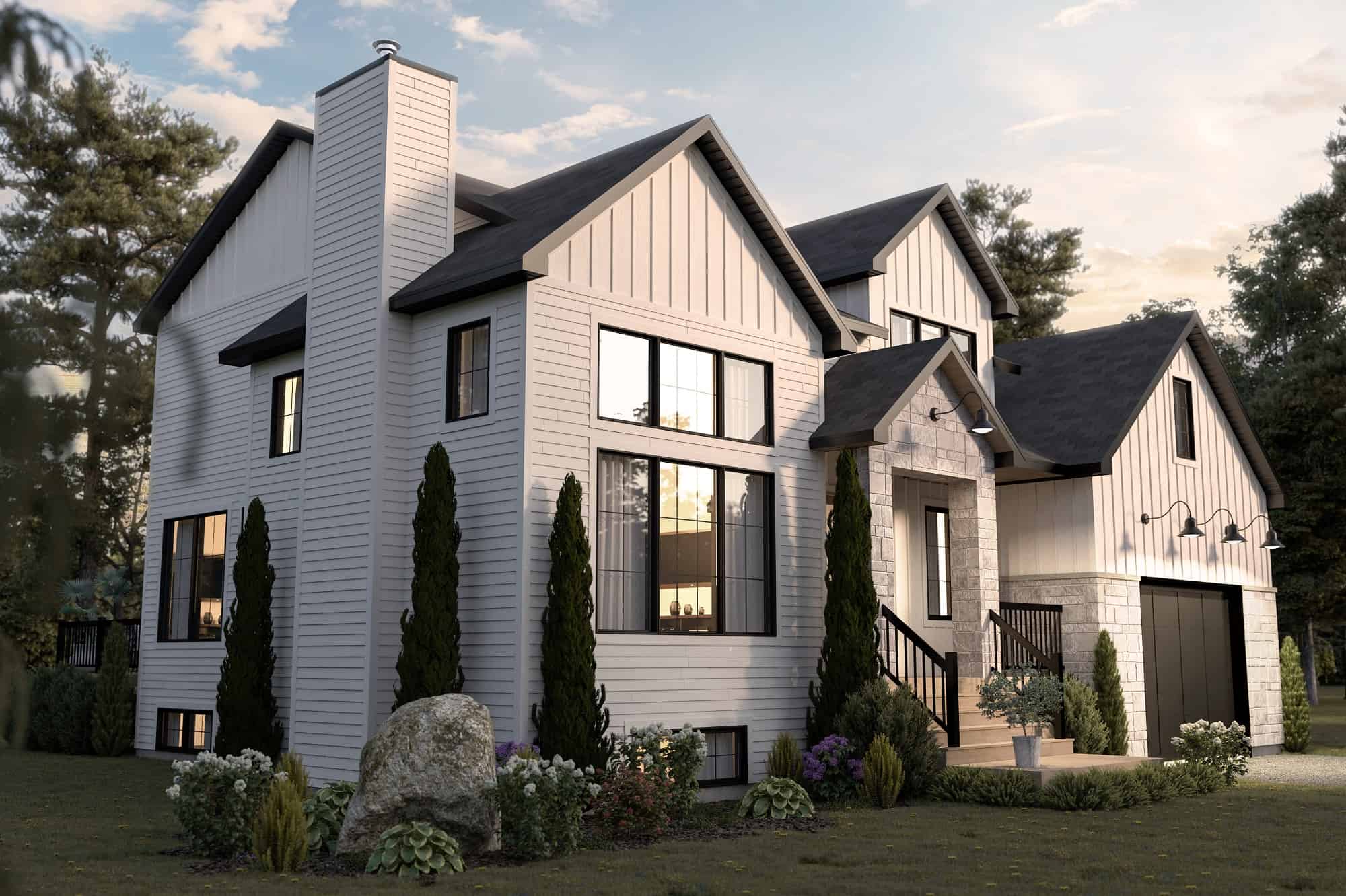 Right Side View of this 3-Bedroom, 3012 Sq Ft Plan - 126-2020