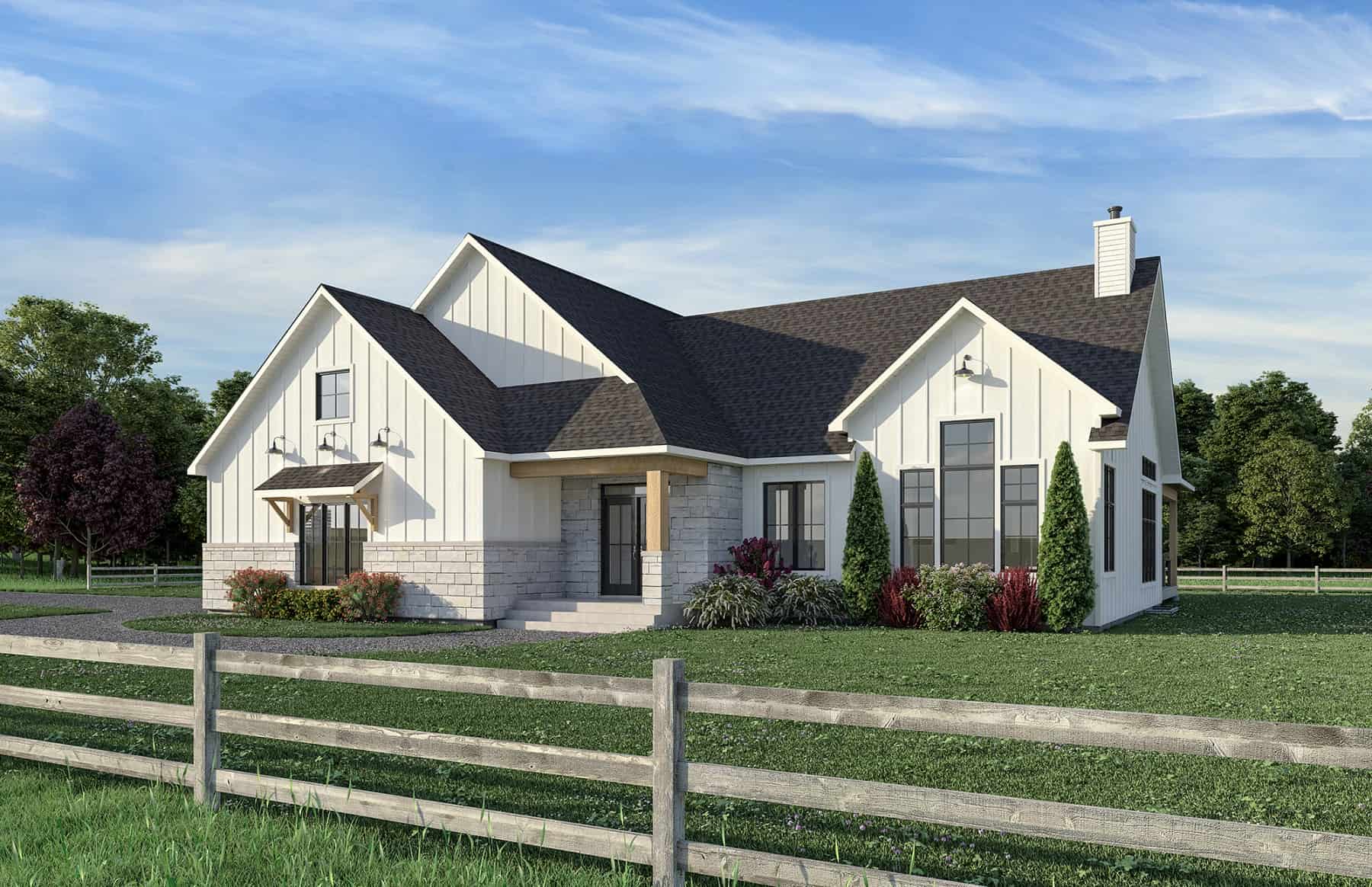 Front View of this 3-Bedroom, 2039 Sq Ft Plan - 126-2021