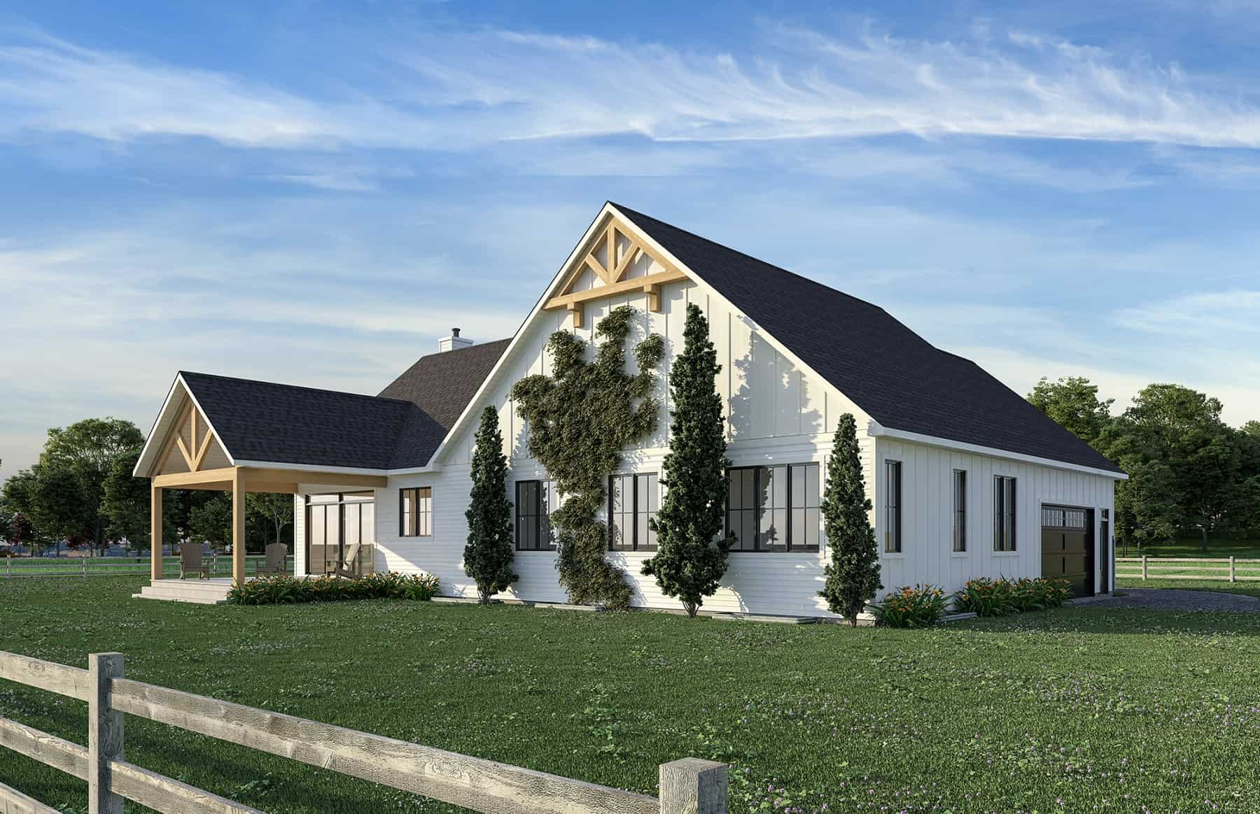 Rear View of this 3-Bedroom, 2039 Sq Ft Plan - 126-2021