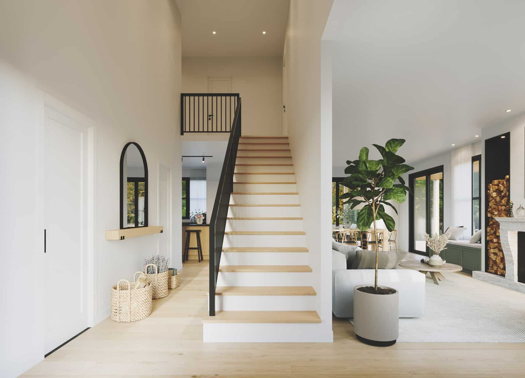 Entry Hall: Staircase of this 5-Bedroom,2826 Sq Ft Plan -126-2022