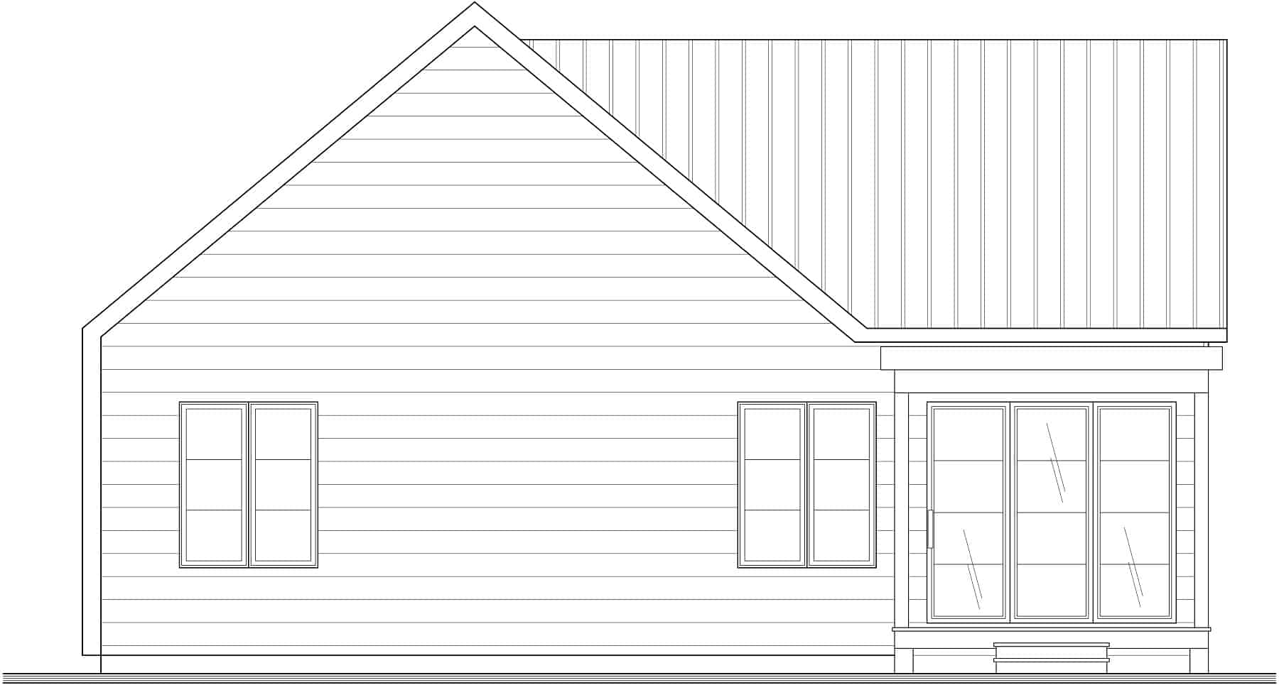 Home Plan Rear Elevation of this 4-Bedroom,2630 Sq Ft Plan -126-2024
