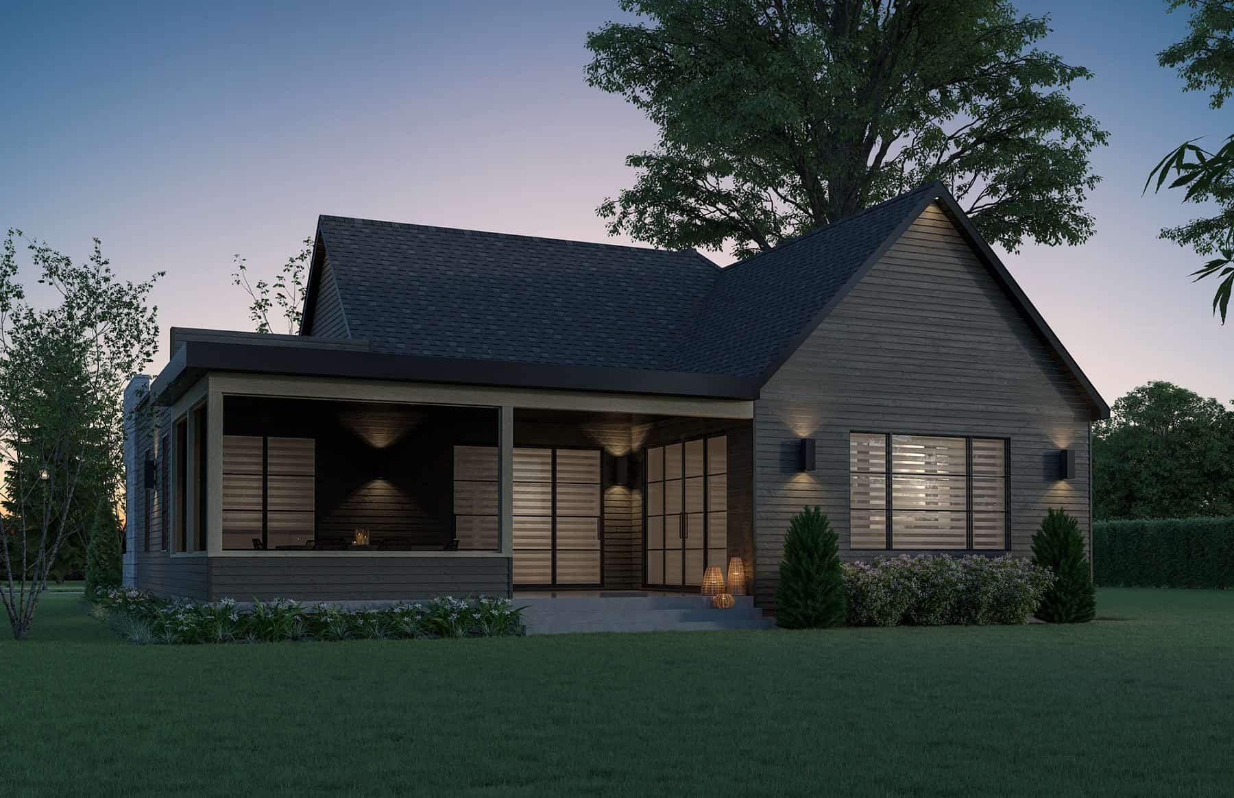 Rear View of this 2-Bedroom, 1555 Sq Ft Plan - 126-2025