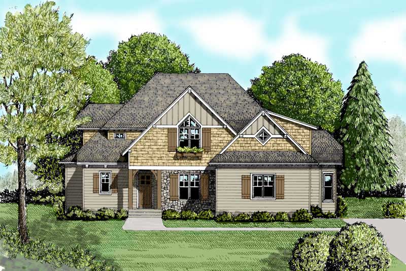 Craftsman home (ThePlanCollection: Plan #127-1040)