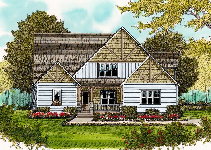 Craftsman home (ThePlanCollection: Plan #127-1057)
