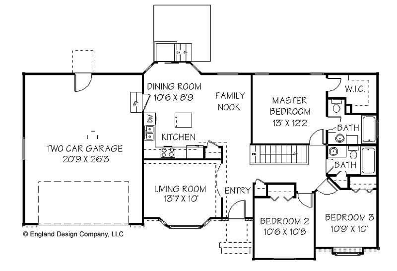 Floor Plan First Story of Contemporary Plan #129-1026