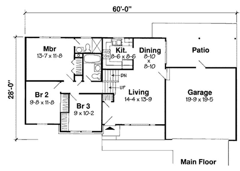 Floor Plan First Story of Contemporary Plan #131-1014