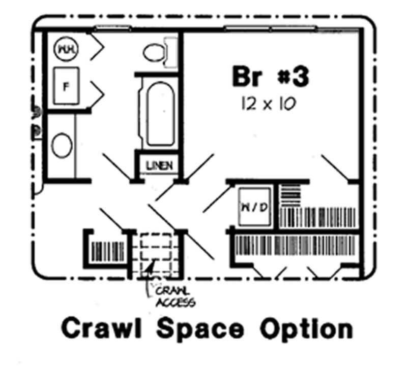 Floor Plan First Story of Cape Cod Plan #131-1017