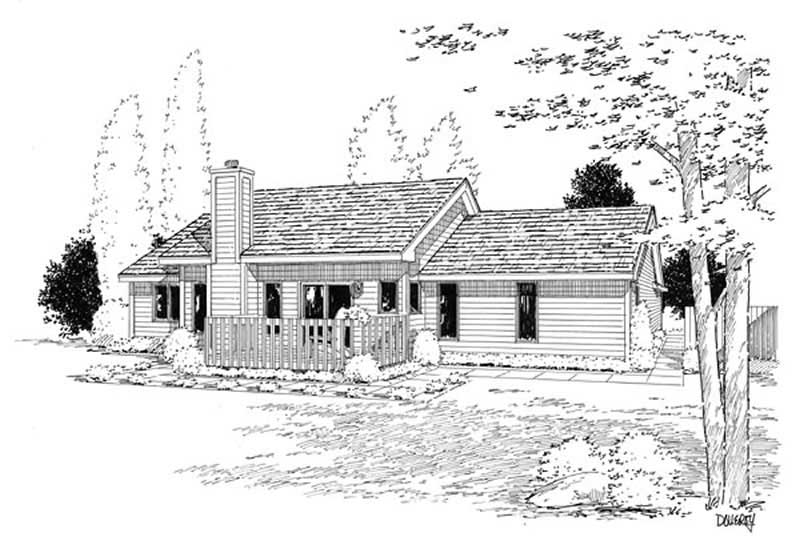 Floor Plan Second Story of Country Plan #131-1019